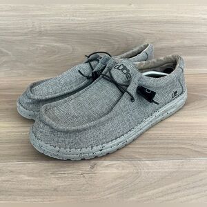 Hey Dude Wally Stretch Loafers Mens Shoes Steel Gray Size 12